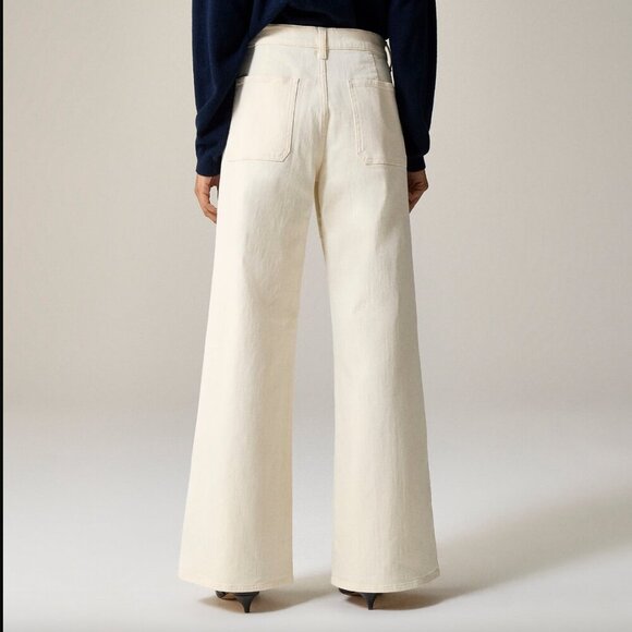 J. Crew Camp-pocket wide-leg jean in Ecru Wash 27" NWT - Picture 3 of 8
